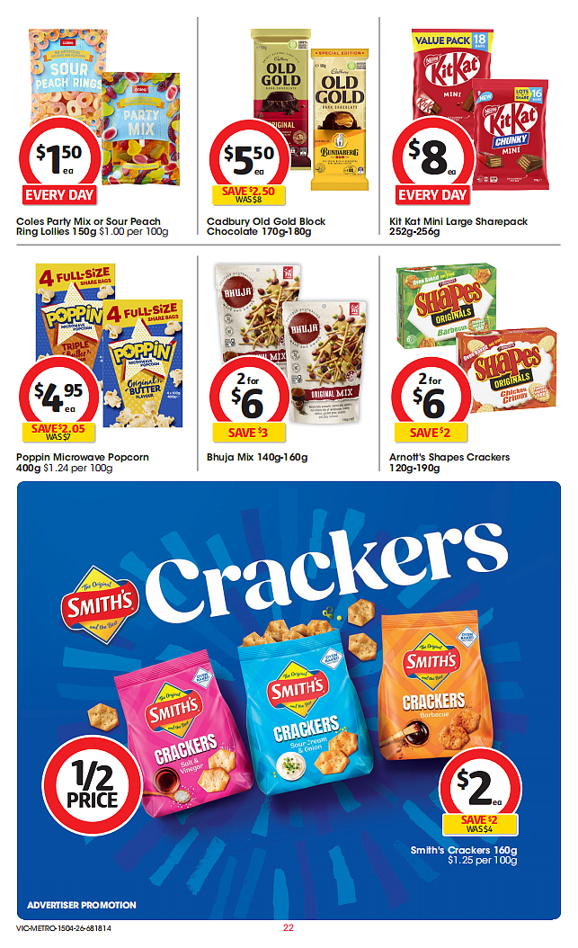 Coles 4月15日-4月21日打折，牛肉派、油、茉莉米半价 - 22