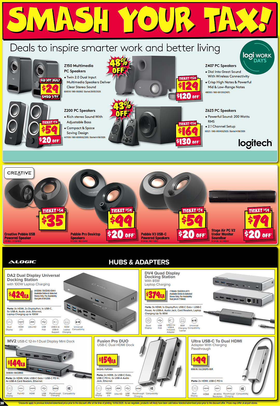 来了！【JB Hi-Fi】财年末 优惠目录 放出 - 30