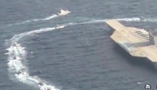 被拦客机后，伊朗军演击沉“美航母”？美第五舰队女发言人：狂妄