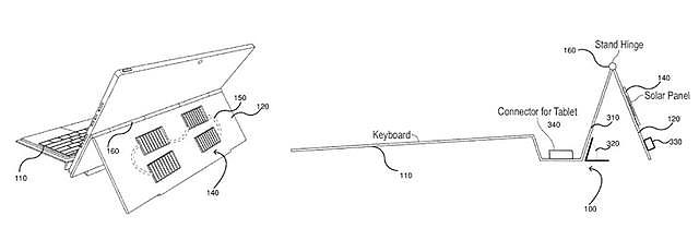 微软新专利曝光，Surface集成太阳能充电版