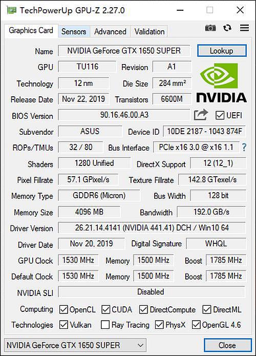 争霸千元市场 华硕ROG-STRIX-GTX1650S-04G评测