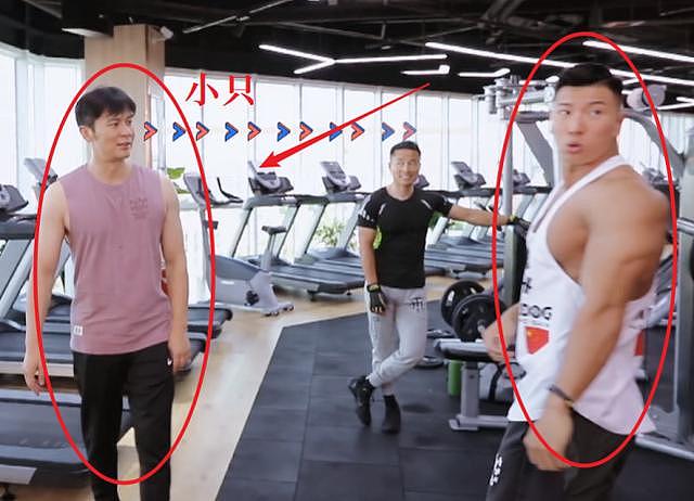 当李晨遇上职业健体选手，身材直接被碾压，大黑牛秒变很小只