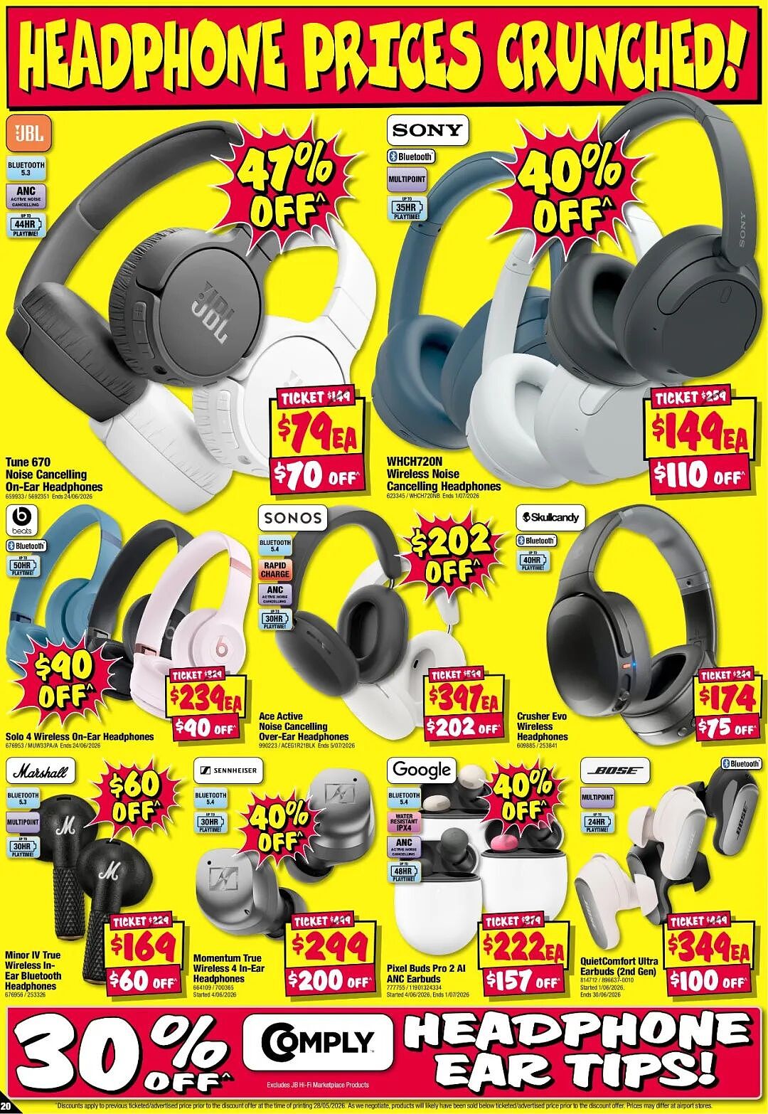 认错退钱！【JB Hi-Fi】首期财年末 优惠目录 - 20