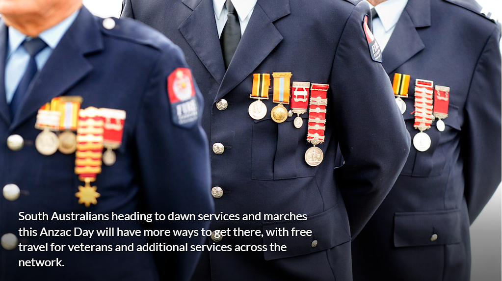 阿德Anzac Day公共交通免费，额外服务助通勤纪念活动（组图） - 2