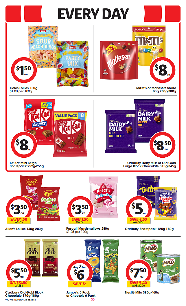 本周最新！澳洲各大超商折扣目录，Woolworths、Coles、Costco、优衣库...（组图） - 30