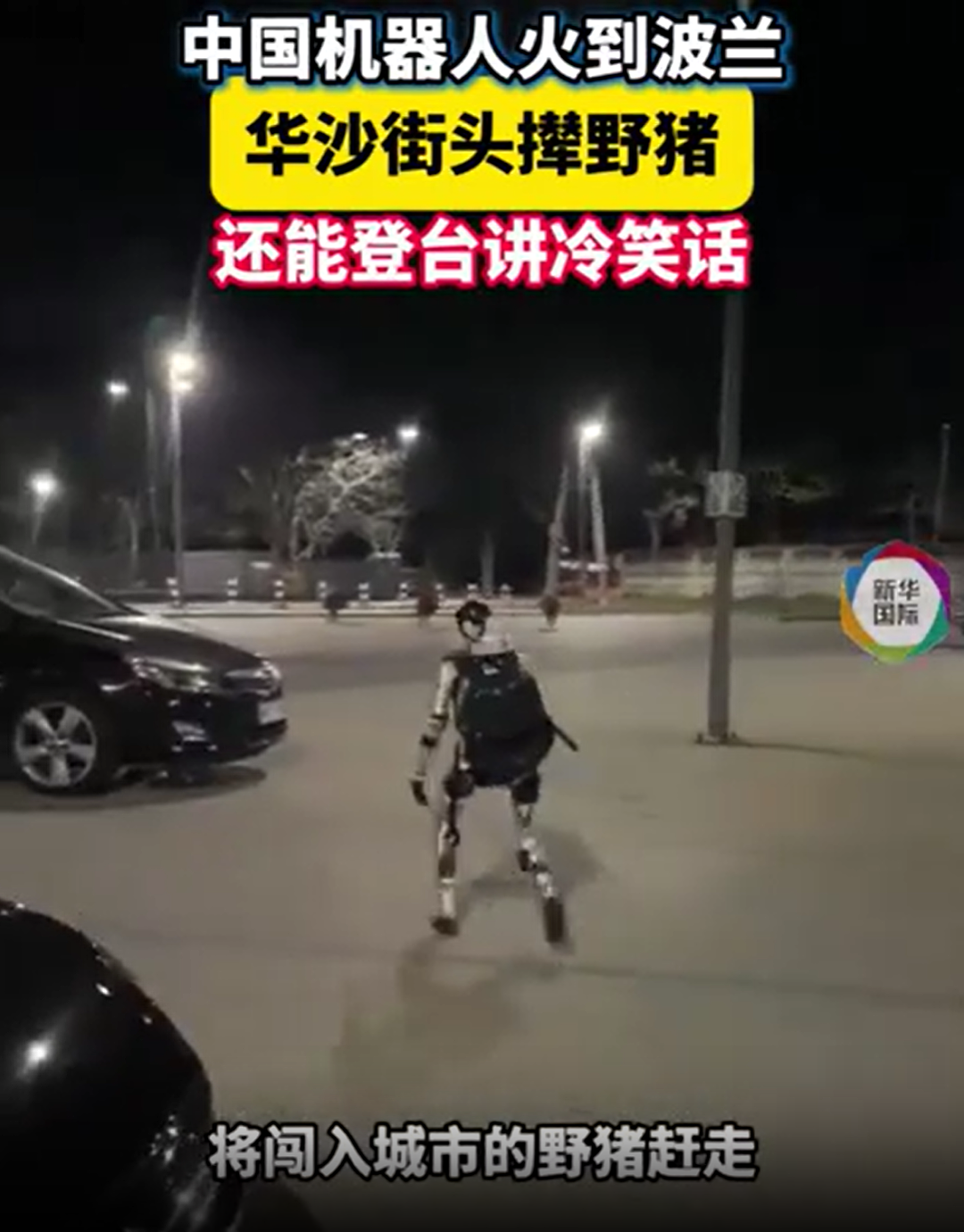 火到欧洲！宇树机器人“爱德华”在华沙街头赶野猪，还登台讲冷笑话（组图） - 1
