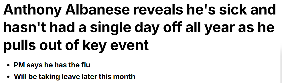 澳洲总理抱怨自己一天假都没休过,现在得了流感还得继续工作!全澳给他留言 - 1
