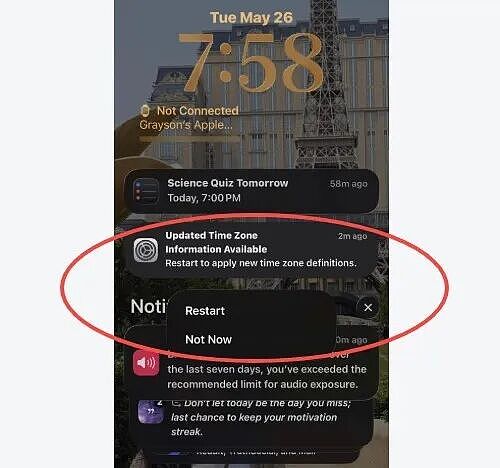 刚刚！全球iPhone用户炸锅，苹果突然要求重启、日历错乱（组图） - 1