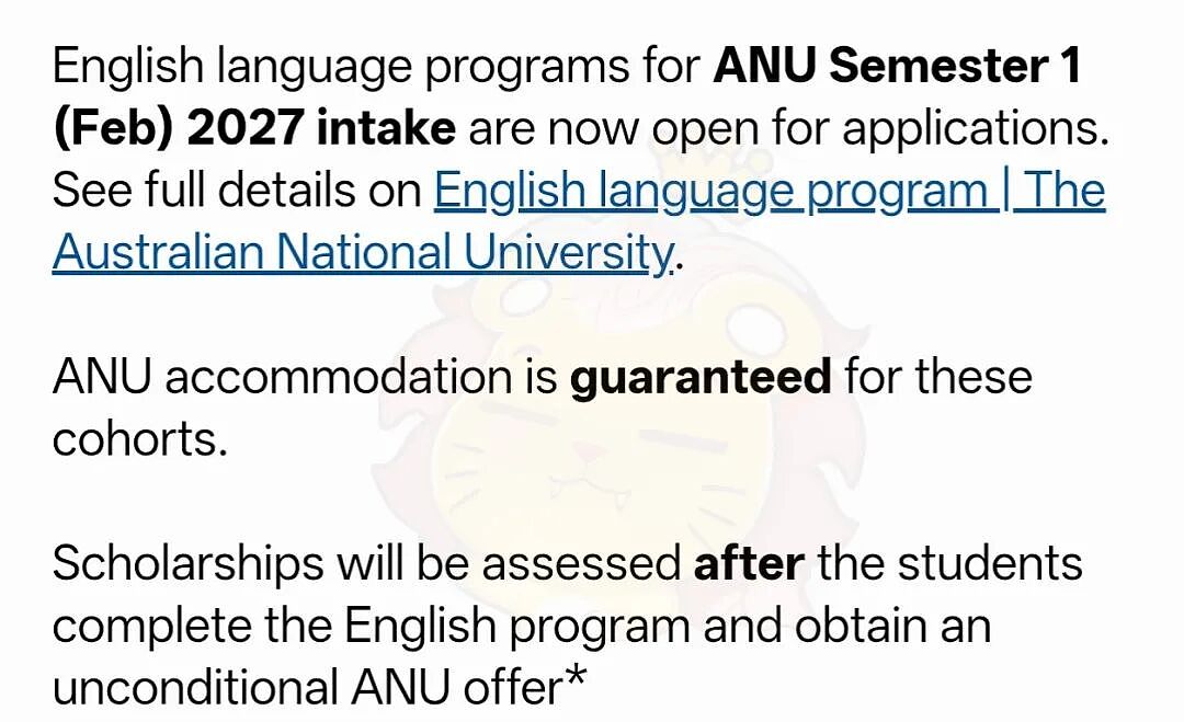 【留学申请】 ANU 2027语言班开了，住宿还包分配？澳国立更新速看！ - 2