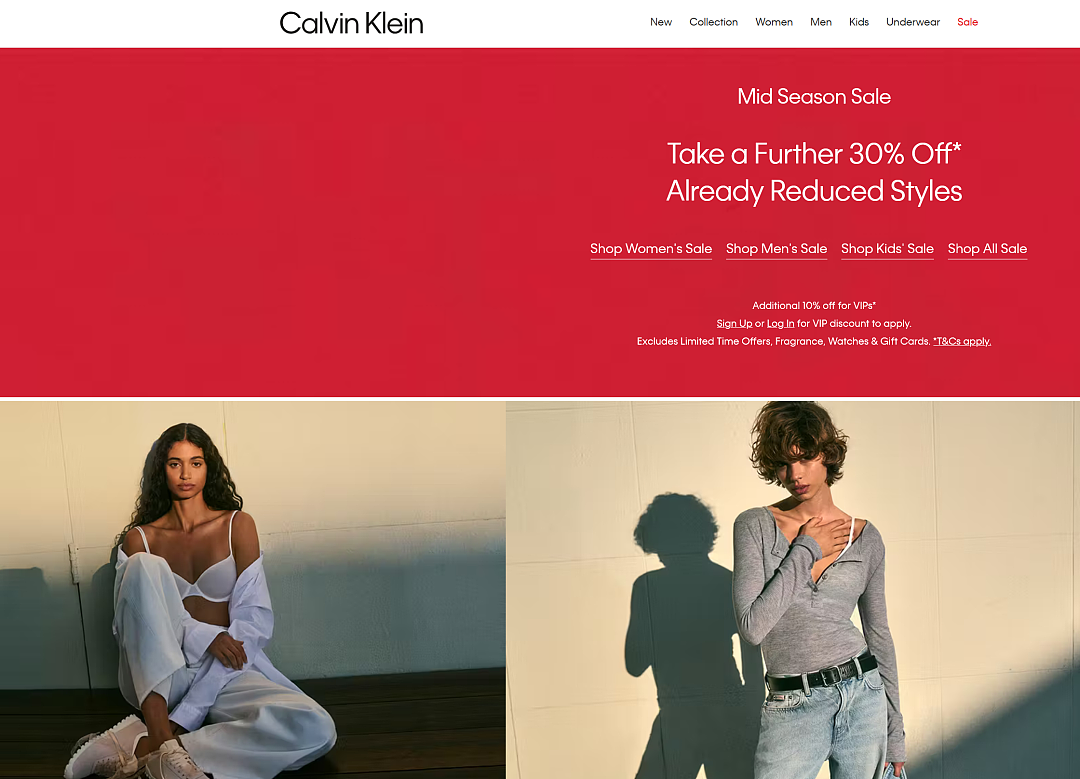抓紧!【Calvin Klein】最新 多重折上折特卖 - 1