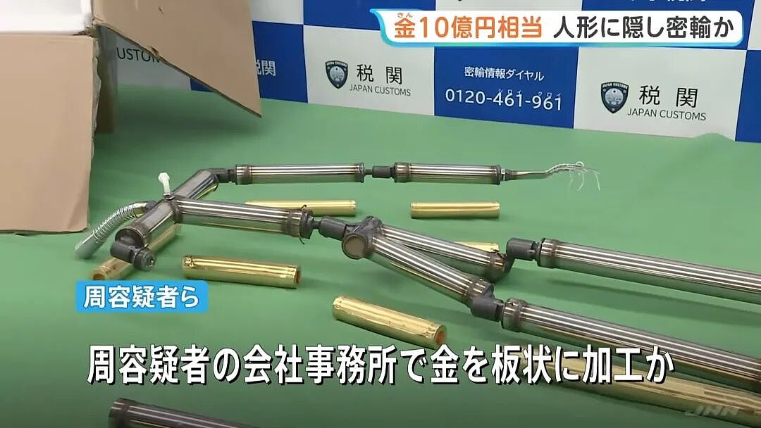 中国籍高管用真人等身“人偶”走私49公斤黄金到日本！金额高达10亿，6名中国人被捕！（组图） - 5