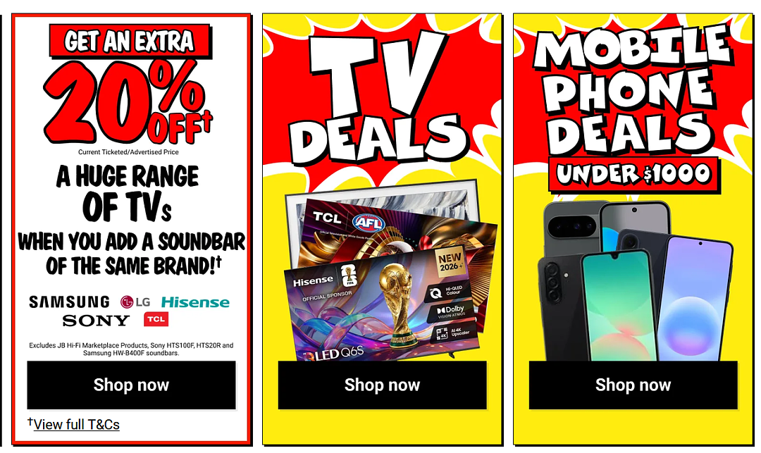 【JB Hi-Fi】新一轮 限时满减特卖 - 2