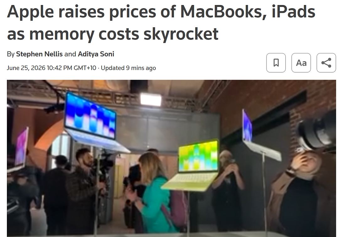 苹果MacBook，iPad，新iPhone一起涨价（组图） - 1