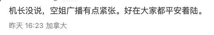 加航赴华航班紧急备降！大批华人回忆惊险一幕：机长声音都快哭了！（组图） - 13