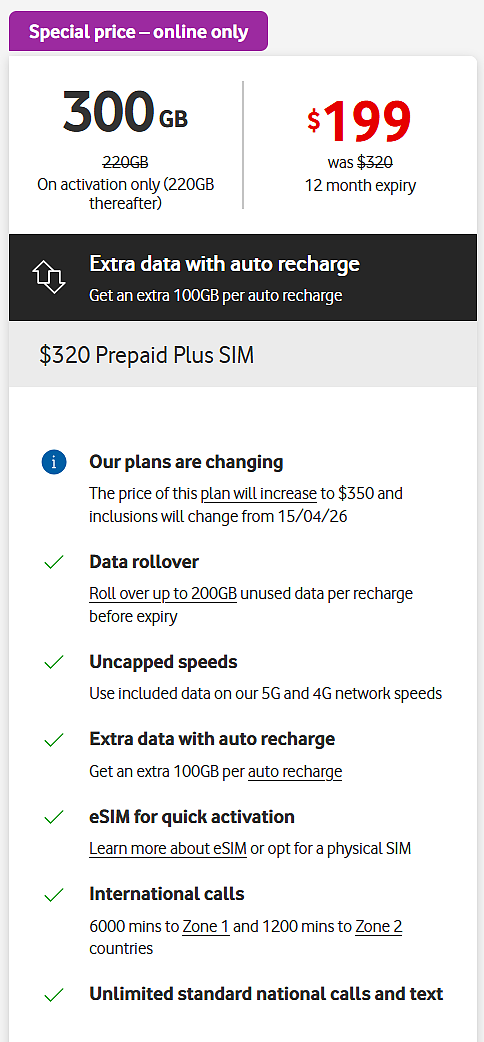 太划算！【Vodafone】手机预付卡 劲爆价 + 再送20刀（组图） - 2