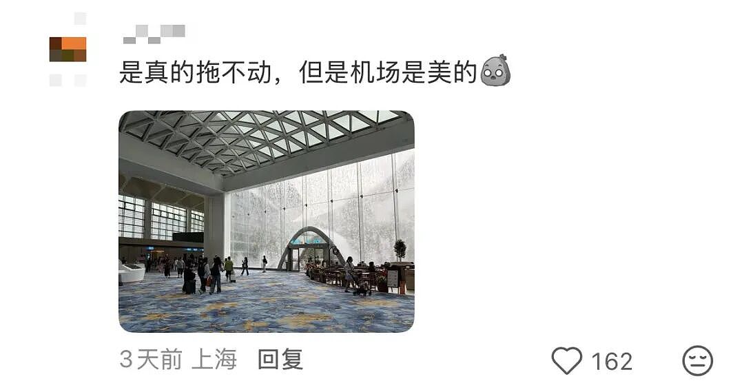 好看不中用？广州白云机场T3航站楼地毯，因太难走被吐槽“拉箱子拉出犁地的体验”！网友：有氧达标了 - 2