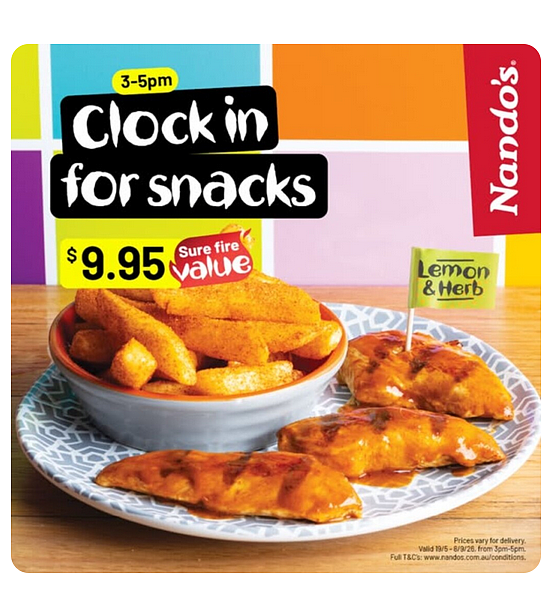 【Nando's】澳洲新品午餐特价 - 2