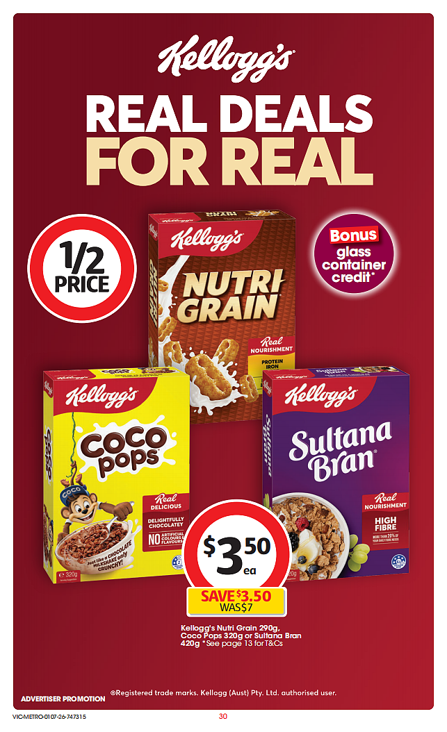 本周最新！澳洲各大超商特价商品一网打尽，大批好物骨折破半价！Woolworths、Coles、Aldi（组图） - 30