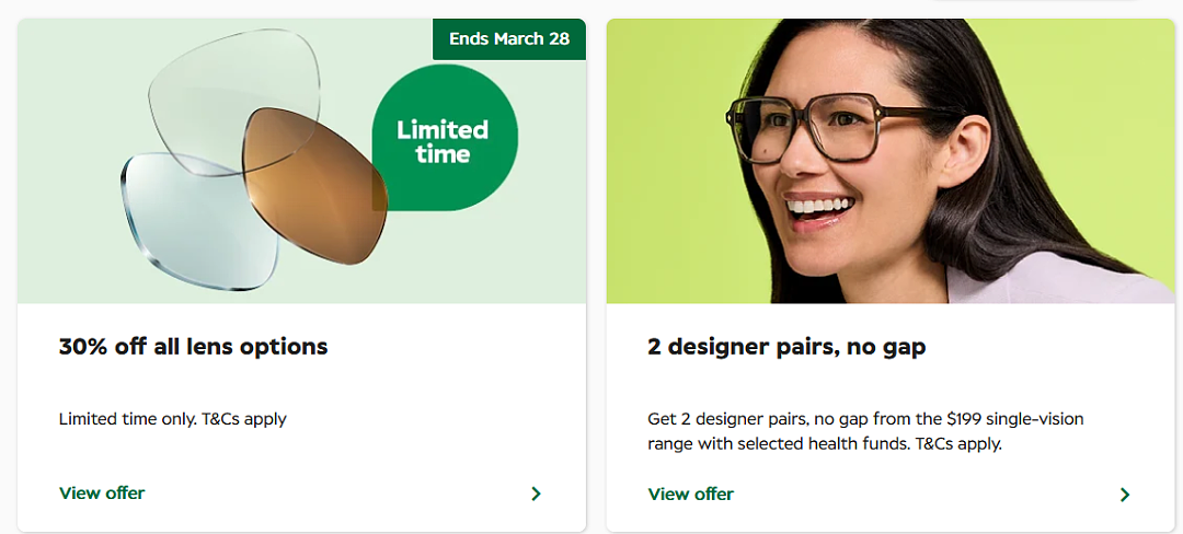 最新折扣码!【Specsavers】眼镜/隐形眼镜 折上折 + 再送25刀 - 2