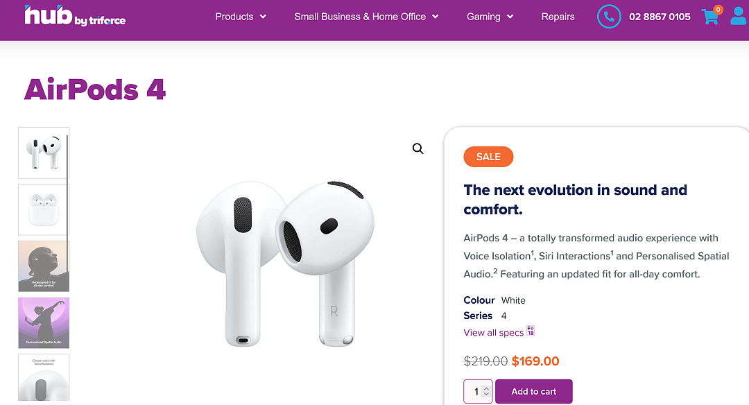 手慢无！【Officeworks】Apple AirPods 4  特卖 - 1