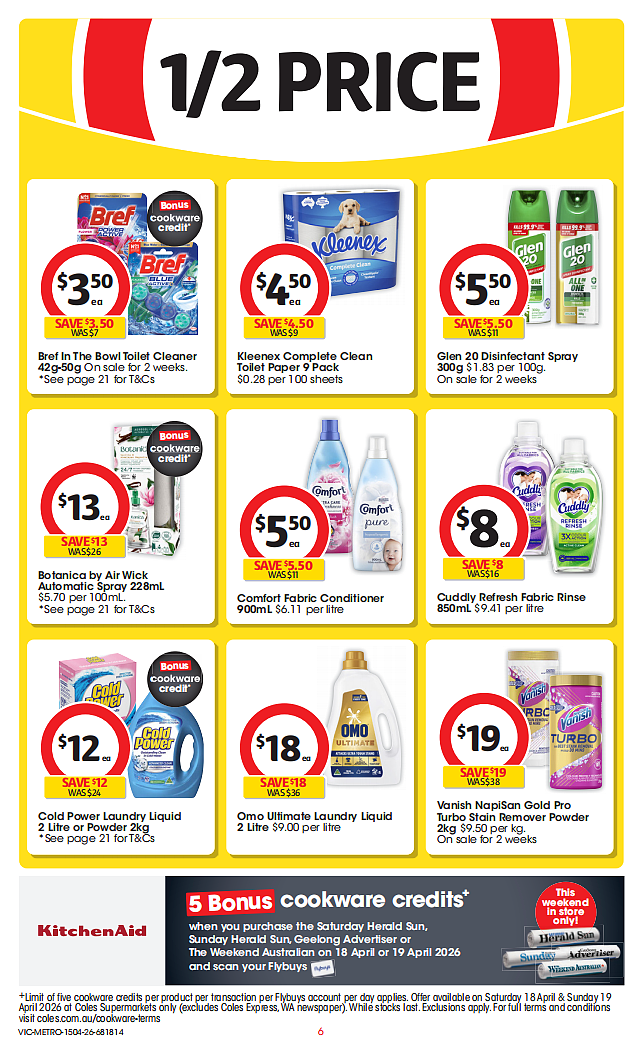 Coles 4月15日-4月21日打折，牛肉派、油、茉莉米半价 - 6