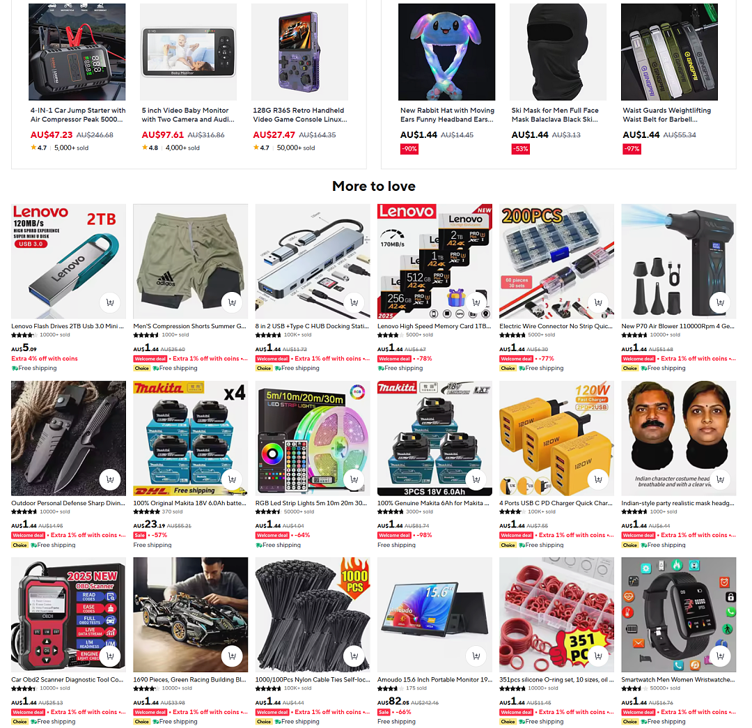 抓紧！【AliExpress】澳洲区 海量小商品 特卖 + 折上折 + 再送50刀 - 1