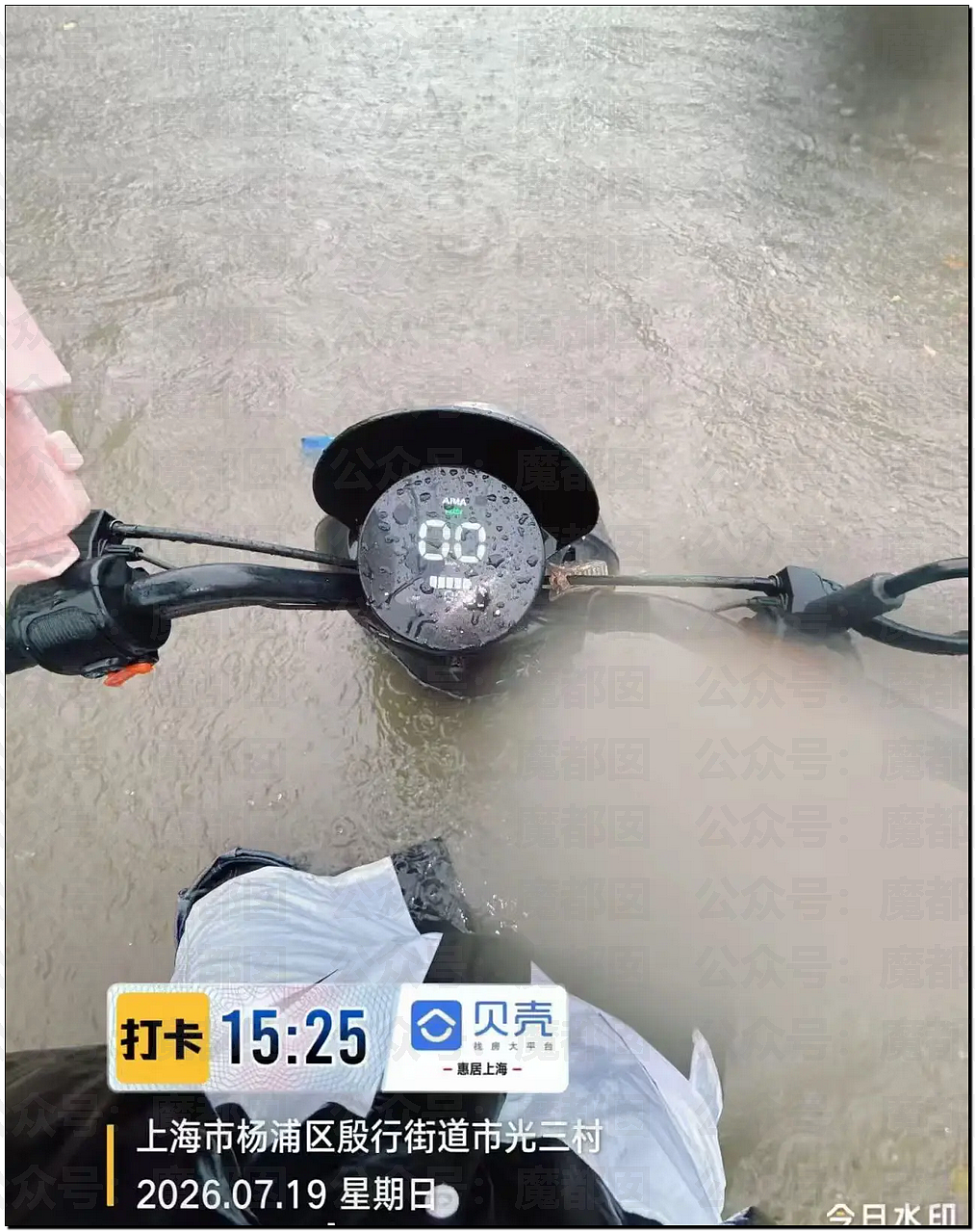 上海变海上?魔都多地严重内涝,街头积水及腰,盒马被淹(视频/组图) - 10