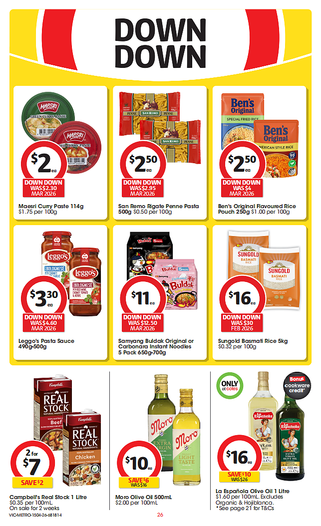 Coles 4月15日-4月21日打折，牛肉派、油、茉莉米半价 - 26