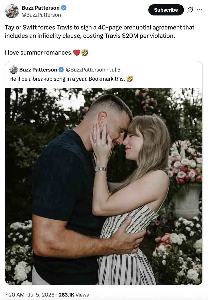真的吗?霉霉40页婚前协议曝光,出轨一次赔$2000万,双方身价差20倍 - 4