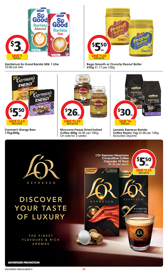 Coles 4月15日-4月21日打折，牛肉派、油、茉莉米半价 - 25