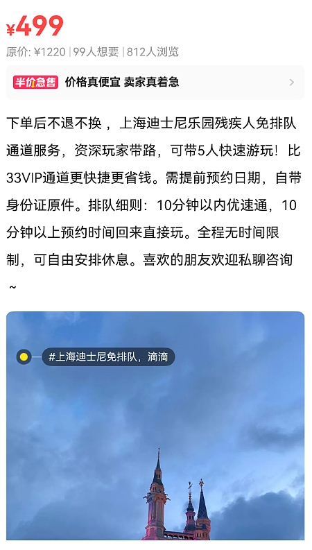 买不起迪士尼5400元一对一服务,中产开始雇“野生车夫”帮占位跑腿(组图) - 7