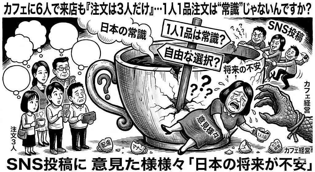 日本某咖啡馆吐槽6名客人只有3人点单，剩下3人喝免费水！上千万网友围观：要点脸吧！（组图） - 9