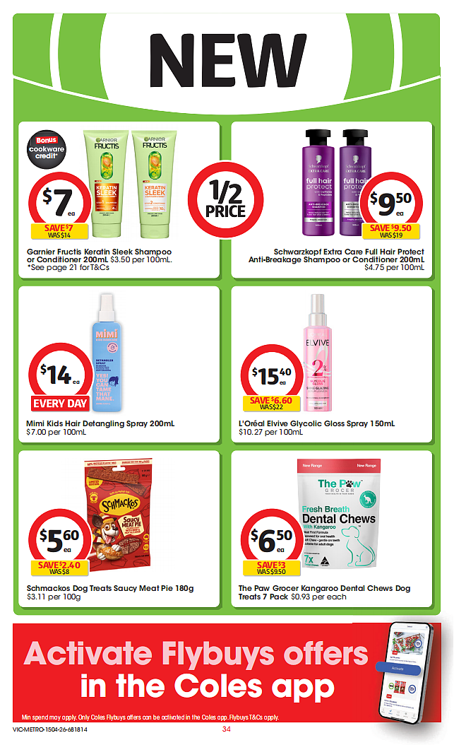 Coles 4月15日-4月21日打折，牛肉派、油、茉莉米半价 - 34