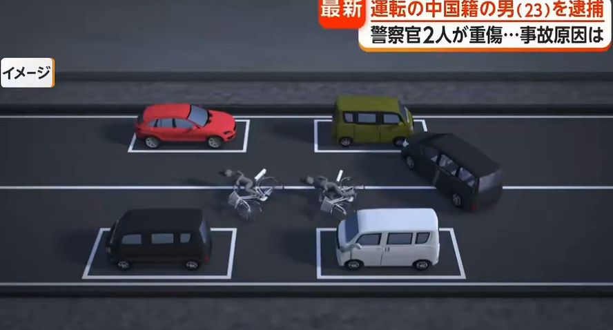 中国籍23岁男子在日本闹市区酿7车连环车祸!3人重伤,警察被撞飞重摔落地!(组图) - 16