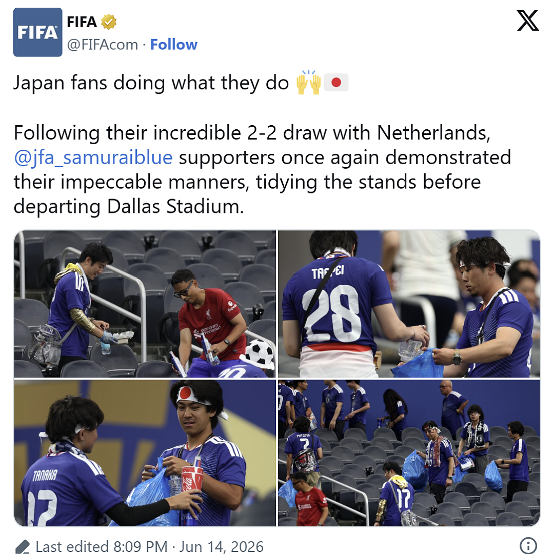 6千英里飞来美国看球，散场后却没人急着走！日本球迷一个举动火遍全网（组图） - 6