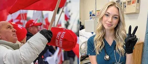 美国MAGA辣妹网红大翻车！身份曝光后，惊掉众人下巴 - 5