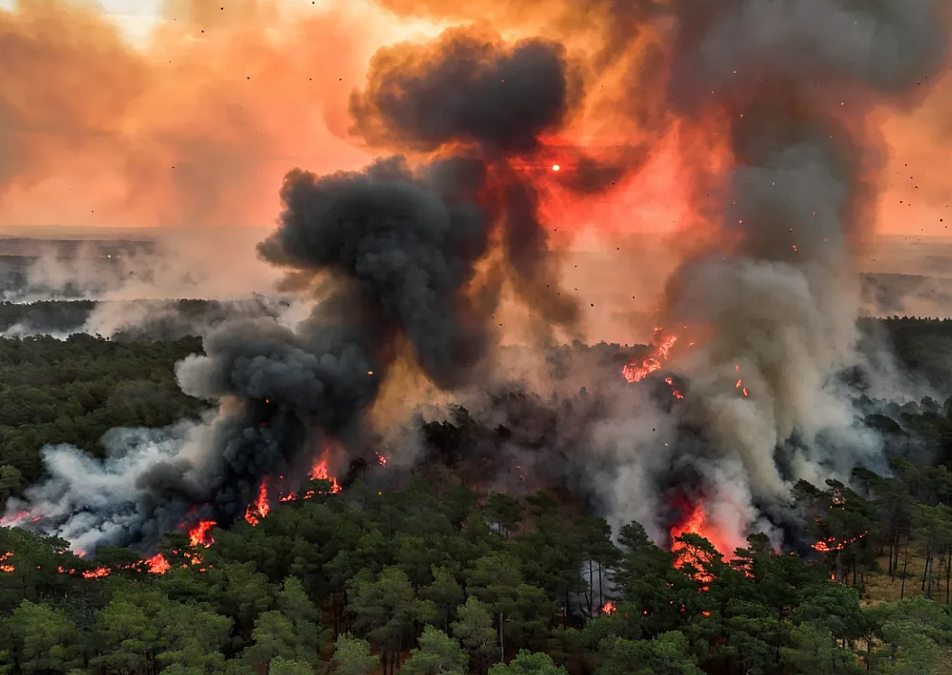 波尔多遭遇末日级山火：火大到自己制造雷暴，25万人撤离（组图） - 5