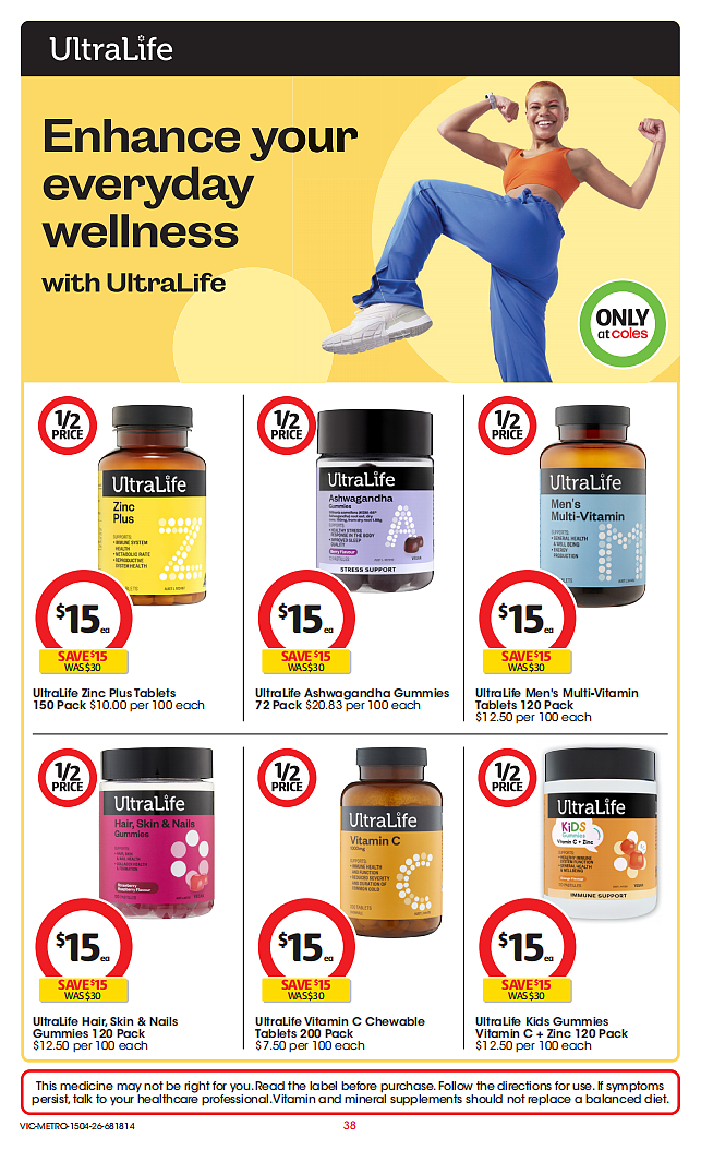 Coles 4月15日-4月21日打折，牛肉派、油、茉莉米半价 - 38