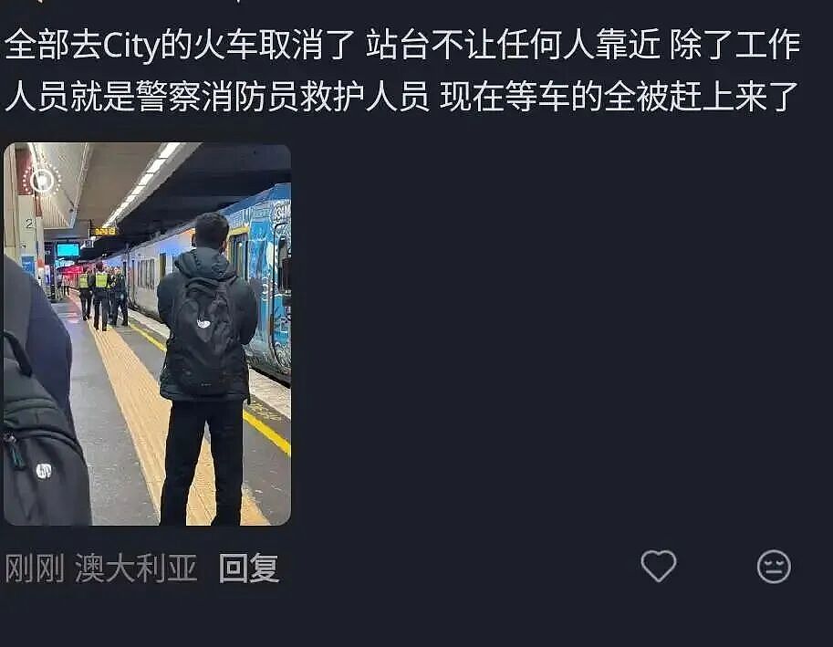 澳华人区疑似有人卧轨，火车线路中断（组图） - 3
