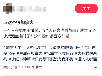 一个人挖坑,一群人围观:工地这一幕,让华人彻底看懂加拿大效率(组图) - 1