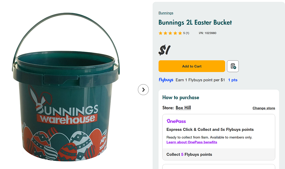 手慢无!【Bunnings】复活节小桶 清仓(图) - 1